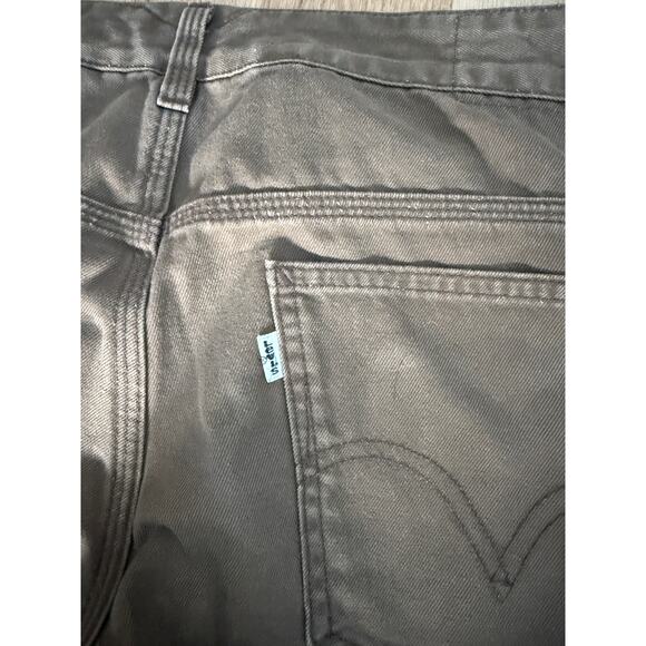 Vintage Levis White Tab Straight Leg Brown Jeans Size 31 34'' inseam RARE - Picture 3 of 5